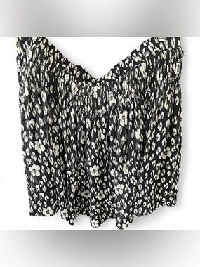 Promod Black and White Mini Skirt